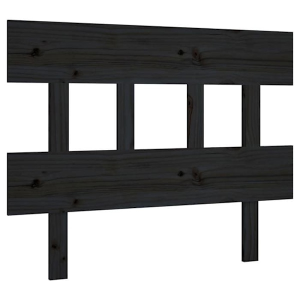 Hovedgærde - Klassisk - Sort fyrretræ - 93,5x3x81 cm - Tidøst stil - Rustik charme Svart