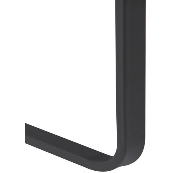 Retro chic design loungefåtölj i vit PVC med ram i matt svart metall 10_0002816 Vit