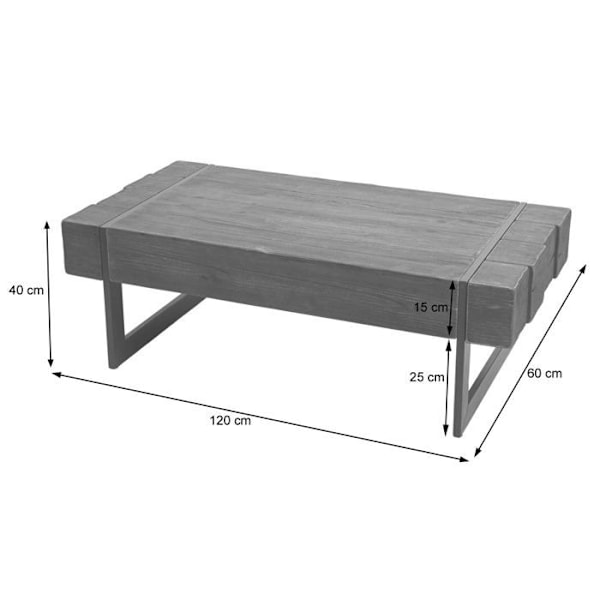Rustik sofabord i massiv fyrretræ 40x120x60cm brun 04_0005448 kastanj