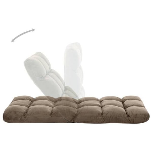 Sammenklappelig justerbar mikrofiber taupe gulvstol DEC026244 Mol