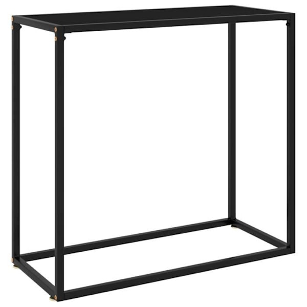 Entréemøbel konsolbord design elegant 80 x 35 x 75 cm hærdet glas og stål DEC032168 Flerfärgad