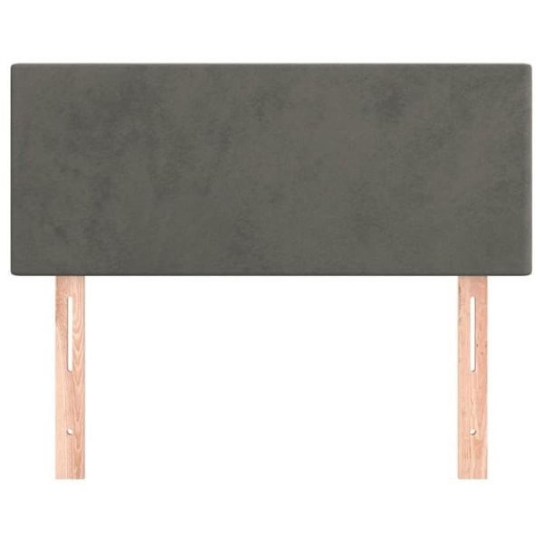 Hovedgærde til soveværelse møbel 90 x 5 x 78/88 cm grå velour TDL0203160