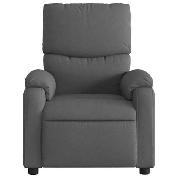 Fauteuil relax TV polstring komfortabel manuel vippes funktion i mørkegrå stof DEC027930 Grå