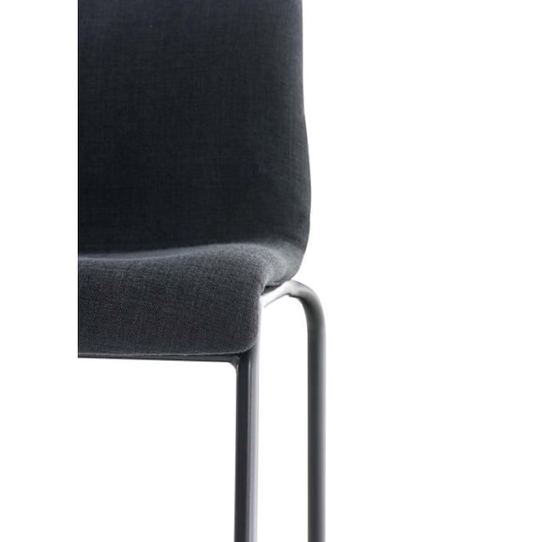 Barstol x1 moderne design stabelbar med sort stofsæde og 4 sorte metalben 10_0004957 Metall