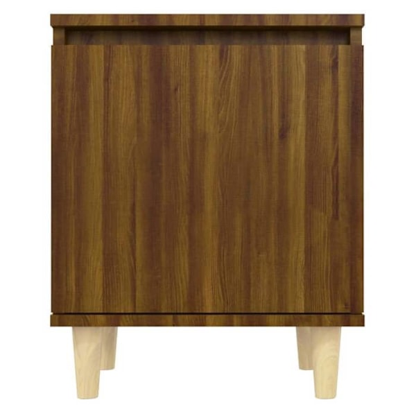 Sæt med 2 natborde med skab og dør 40 x 30 x 50 cm brunt ingeniørtræ DEC036179 kastanj