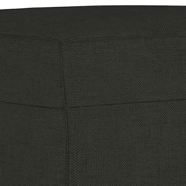 Fotpall 70 x 55 x 41 cm i svart tyg DEC030508 Svart