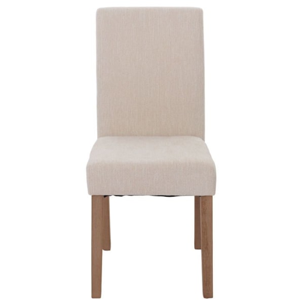 Set med 6 matstolar med hög rygg i creme färgad chenille och ljusa ben 04_0007635 Grädde