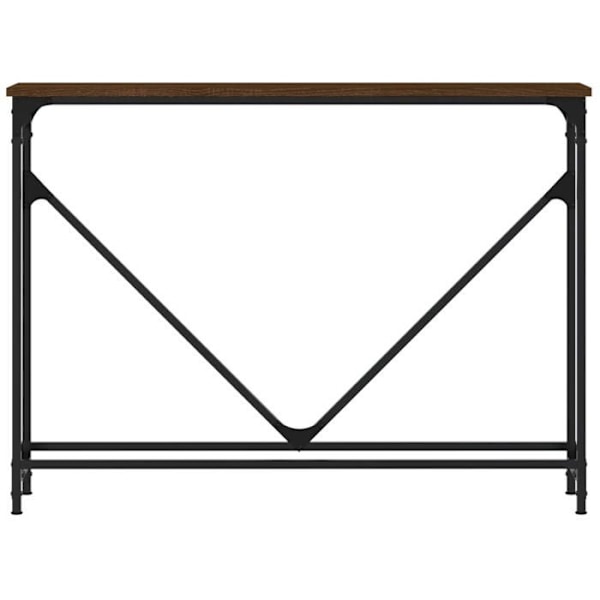 Bordkonsol med funktionel stil 102 x 22,5 x 75 cm i brunt ingeniørtræ og metal DEC031851 kastanj