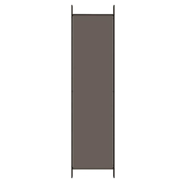 Paravent separator för rum med 5 paneler 250 x 220 cm tyg och järn antracit DEC030932 Flerfärgad