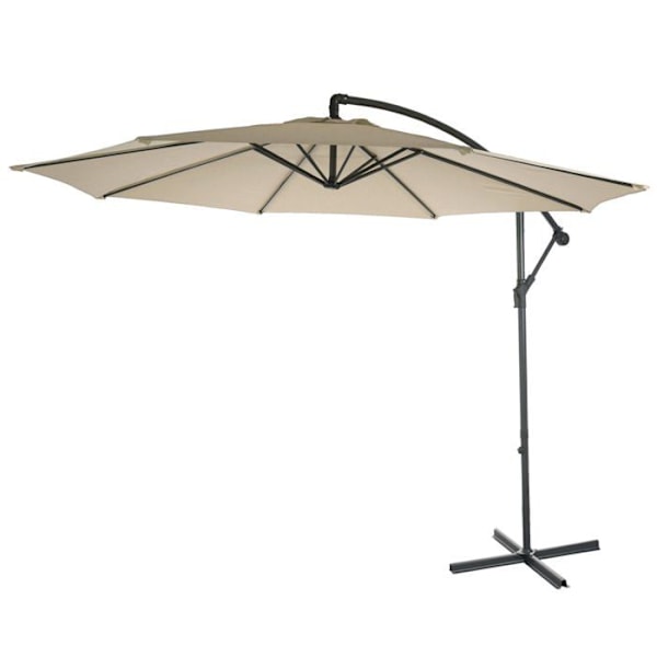 Parasoll sport solskydd Ø 3m lutbar polyester/stål 11kg kräm utan stöd