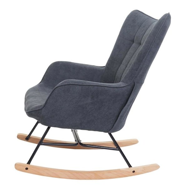 Svingestol afslapningsstol i antracit stof med dekorative syninger 04_0006901 Guld
