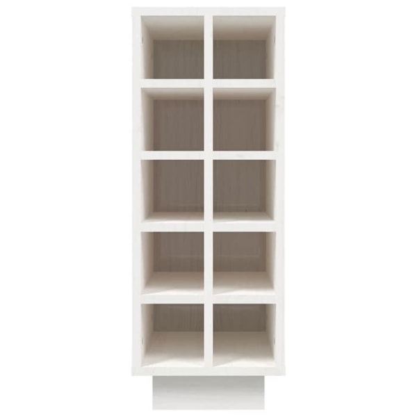 Viinikaappi enintään 10 pulloa 23 x 34 x 61 cm valkoista massiivista mäntyä DEC024257 Vit