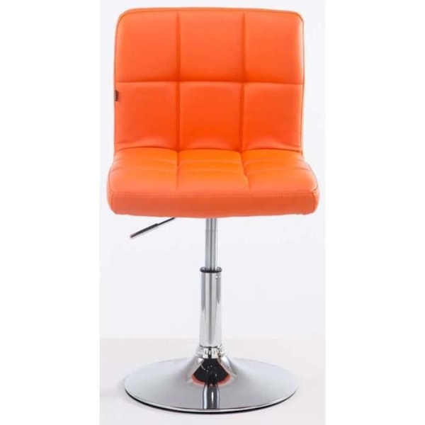 Ruokasalin tuolit - Décoshop26 - 2 kappaletta - Oranssi synteettinen - Korkeuden säädettävä - Moderni muotoilu Metall