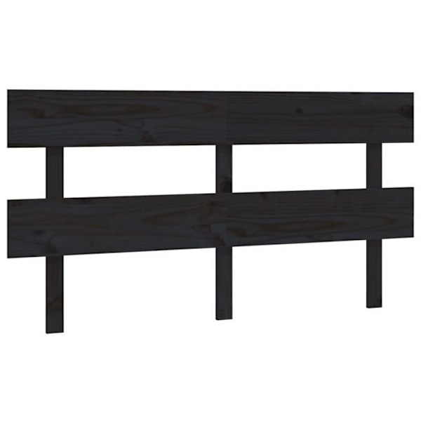 Sänggavel tillbehör säng sovrum möbel 164 x 3 x 81 svart furu