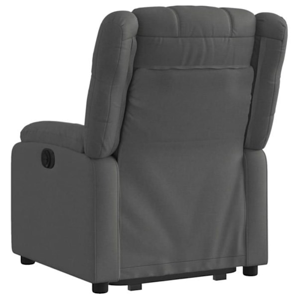 Fauteuil relax TV med komfortabel polstring og elektrisk løftefunktion i mørkegrå stof DEC027932 Grå