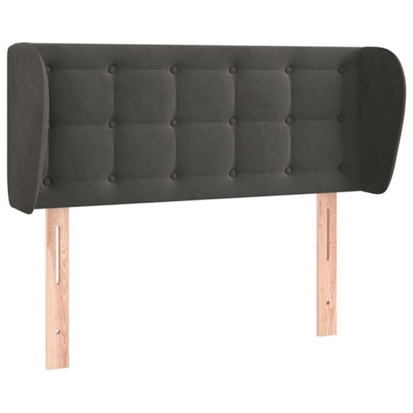 Sänggavel - Ej specificerad - 83x23x78/88 cm - Mörkgrå sammet - Klassisk stil - Öron Mörkgrå