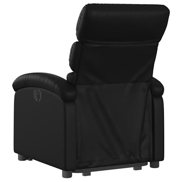 Fauteuil relax TV med komfortabel polstring og elektrisk løftefunktion i sort PVC DEC028082 Svart