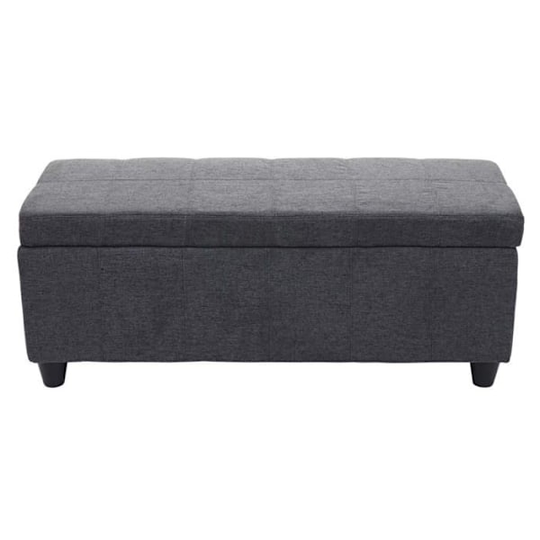 Tummanharmaa säilytyspenkki 45x114x45 cm kankaasta 04_0006454 Grå