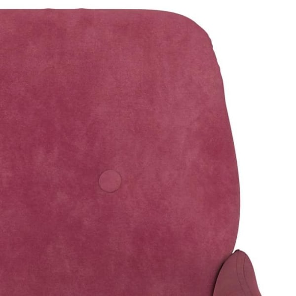 Designet og moderne loungestol med armlæn 62 x 79 x 79 cm i rød velour DEC028668 Röd