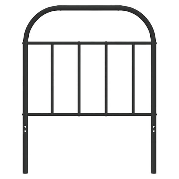 Sängynpääty lisävaruste makuuhuone kaluste 75 cm musta metalli TDL0202409