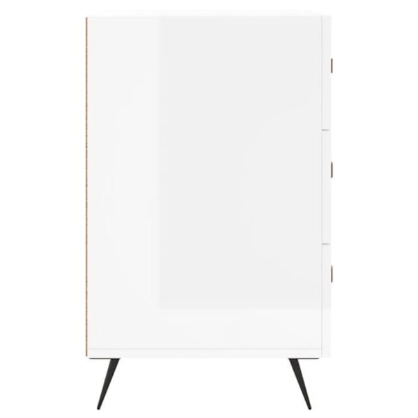 Nattesbord med 3 skuffer 40 x 40 x 66 cm hvidt ingeniørtræ DEC033497 Vit