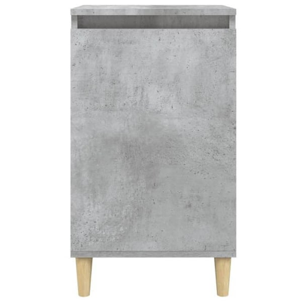 Sæt med 2 natborde med hylder og dør 40 x 35 x 70 cm i grå ingeniørtræ DEC035385 kastanj