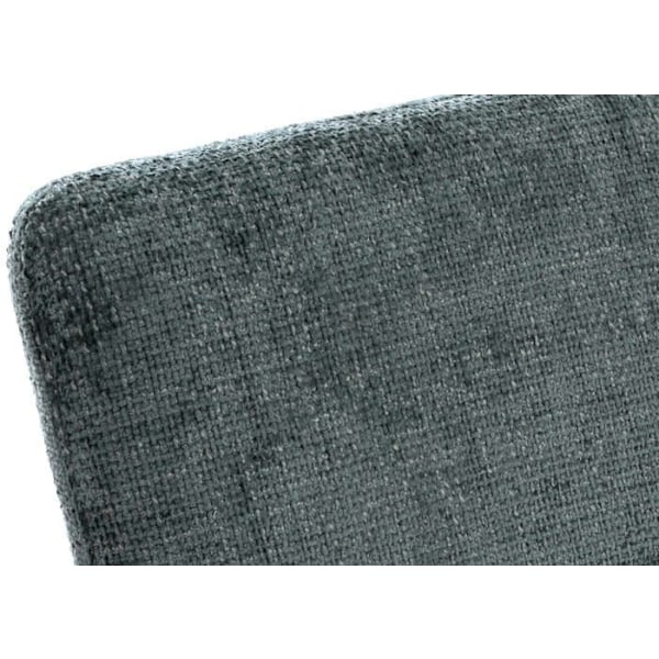Sæt med 2 spisestuestole + 160 cm bænkbord i børstet rustfrit stål, stof af chenille i blågrøn 04_0008277 Blå