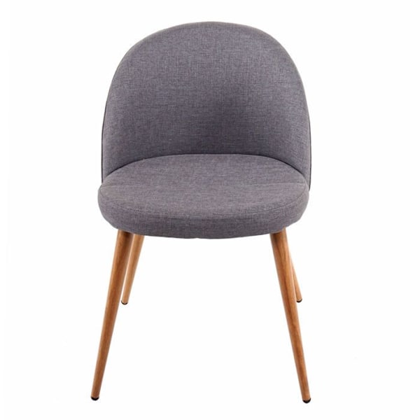 Set om 6 retro 50-tals design matstolar i diamantform i mörkgrått tyg 04_0007685 Grå