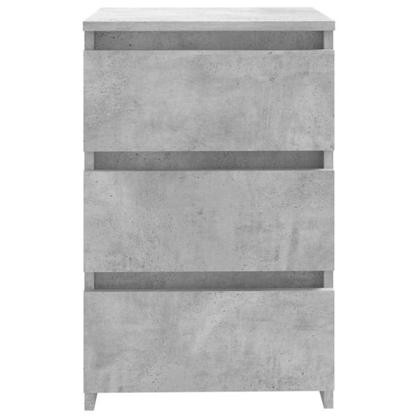 Set med 2 sängbord med 3 lådor 40 x 35 x 62,5 cm grått spånskivematerial DEC035378 Grå