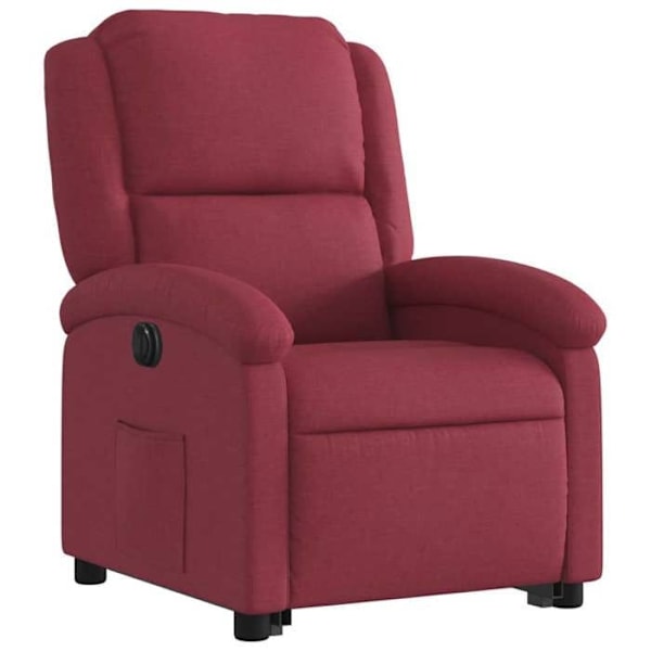 Recliner TV med elektrisk lyftfunktion mycket bekväm i bordeaux tyg DEC028540 Bordeaux
