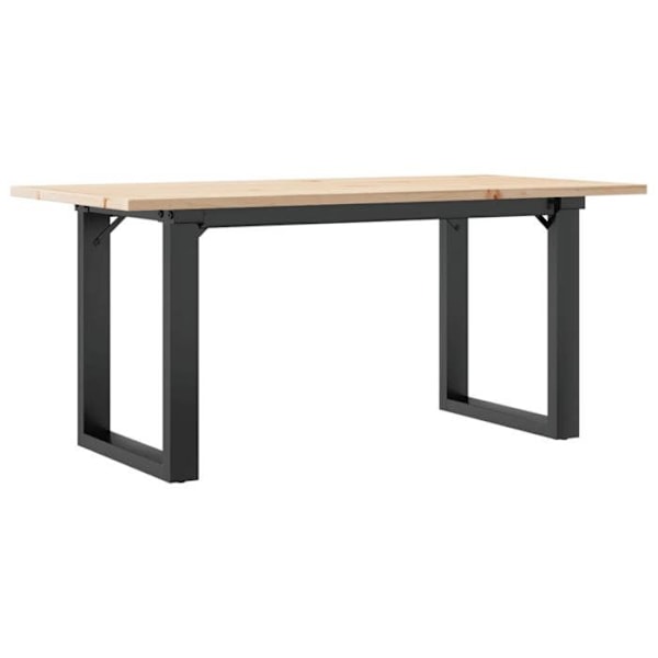 Rektangulärt soffbord i industriell stil 90 x 40 x 45 cm i furu och stål DEC036251 kastanj