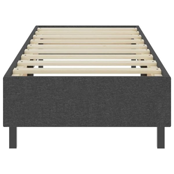 Sommier - TDL - 90 x 200 cm - Harmaa kangas - 1 paikka - Helppo kokoaminen Grå