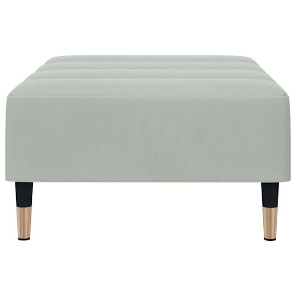 Benstötta fotpall för säng 77 x 55 x 31 cm i grå sammet DEC030267 Grå