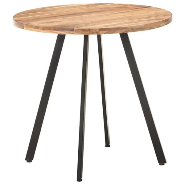 Ruokapöytä keittiö pöytä 80 cm akasiapuusta ja rautaa DEC036632 kastanj