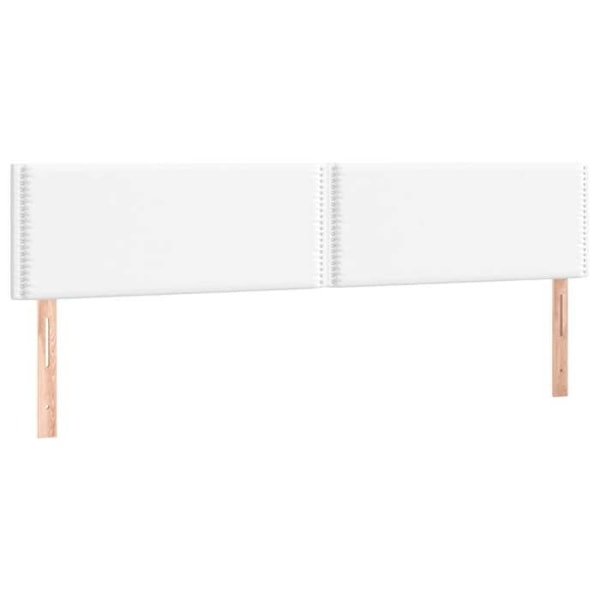 Hovedgærde til seng, soveværelse, møbel 2 dele 80 x 5 x 78/88 syntetisk hvid Vit