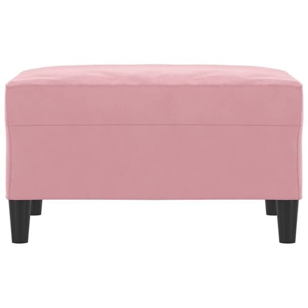 Reposeføder taburet sengestel 70 x 55 x 41 cm i lyserødt velour DEC030553 Rosa