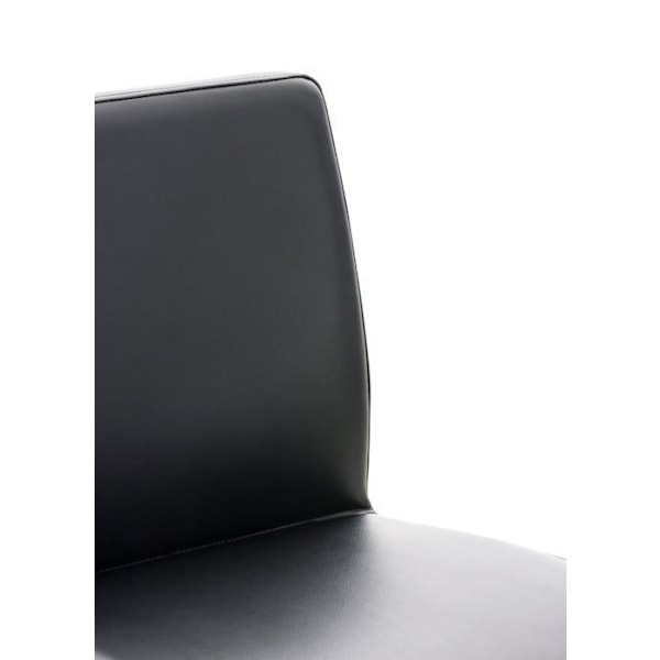 Barstol x1 højdejusterbar og roterbar 360° rund metalplatform sæde i sort PVC 10_0004561 Metall