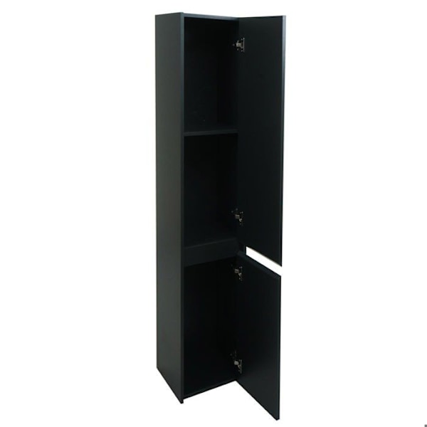 "element väggskåp badrum 2 dörrar 3 fack 160x33 cm MDF svart 04_0008634" Svart