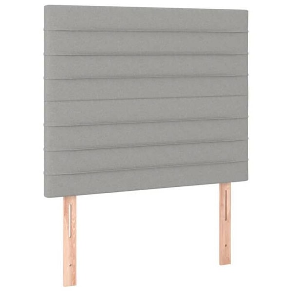 Hovedgavl - Ikke specificeret - 80 cm - Lys grå stof - Klassisk - Højdejusterbar Ljusgrått