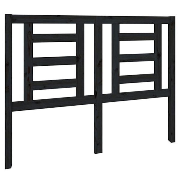 Hovedgærde - Ikke specificeret - 126x4x100 cm - Massivt træ - Sort - Moderne Svart