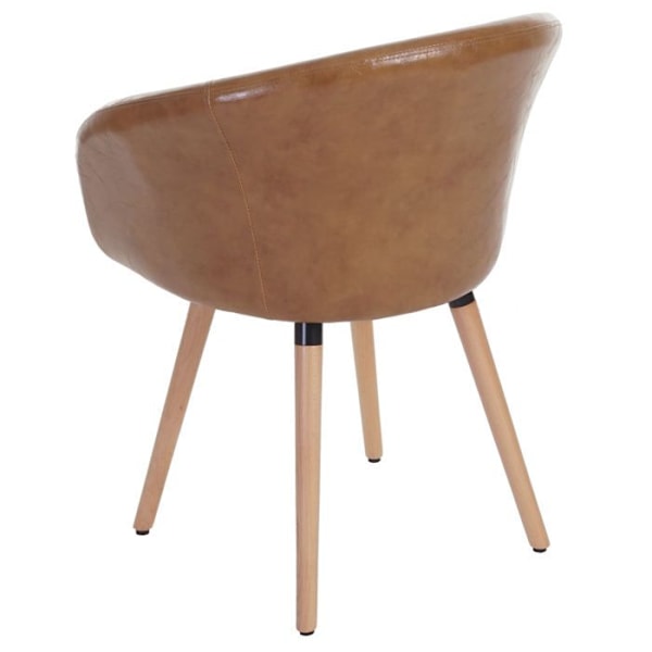 Spisestol køkken design retro vintage syntetisk brun kastanj