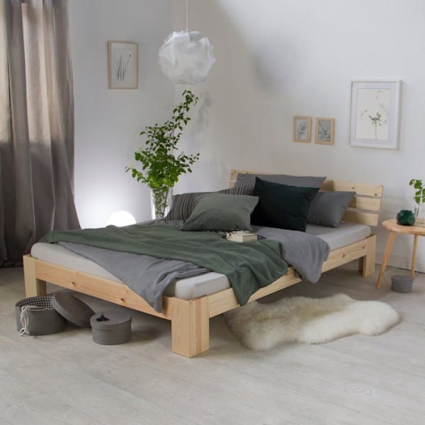 Aikuisten sänky puulamelle 120 x 200 silkillä