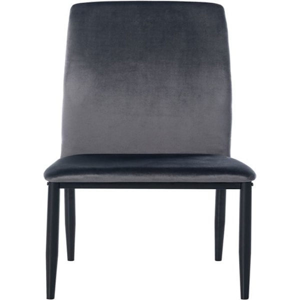 Matstol x1 klassisk design i grå sammet med fyrbenta metallben nor 10_0002094 Grå