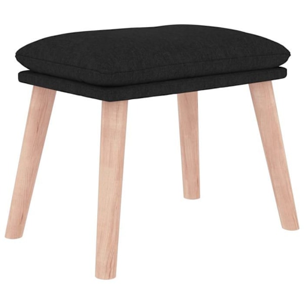 Repose fødder taburett 45 x 29,5 x 35 cm sort stof DEC030469 Svart