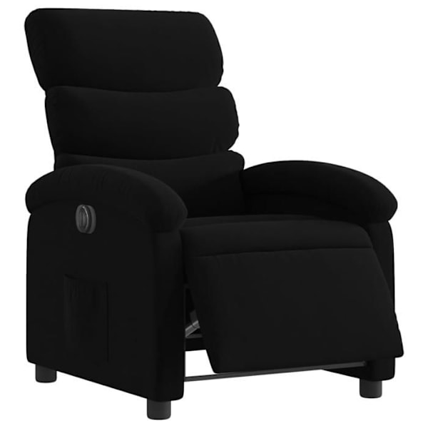 Fauteuil relax TV med elektrisk tilt-funktion, meget komfortabel i sort stof DEC028508 Svart