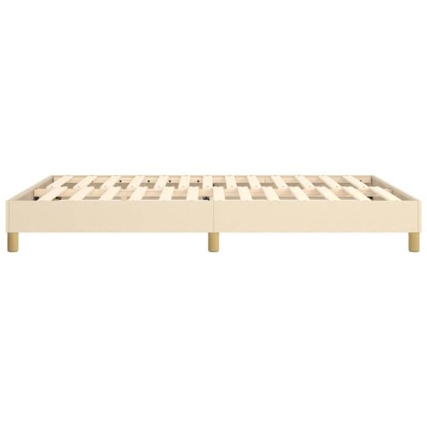 Sängynpohja - TDL - 140x190 cm - Kermanvärinen kangas - 2 paikkaa - Vanerilamellit Grädde