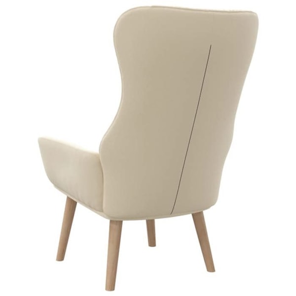 Modern design lounge chair sofa in cream fabric DEC026656 Grädde