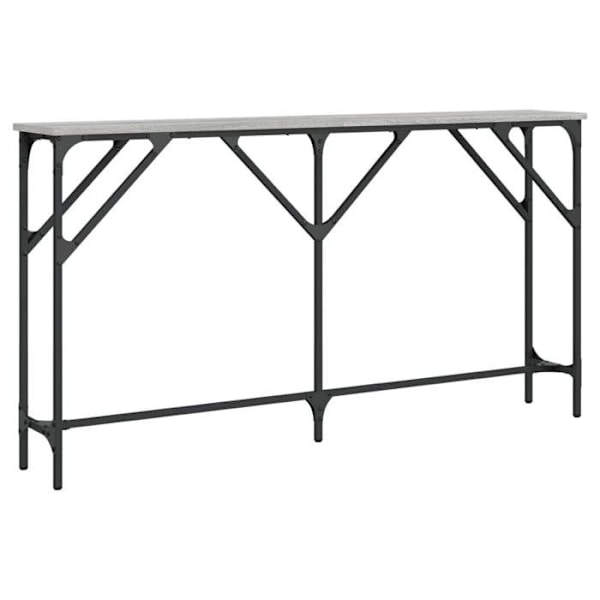 Konsolbord 140 x 23 x 75 cm i grå ingeniørtræ og metal DEC032215 kastanj