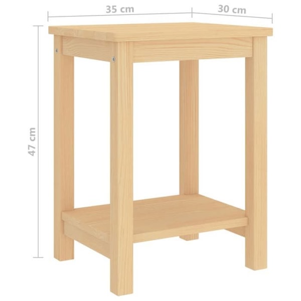 Natskab med hylde, enkel design, 35 x 30 x 47 cm, fyrretræ, DEC034340 kastanj