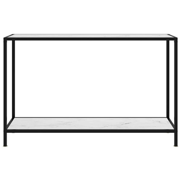 Konsolbord praktiskt för en organiserad hall 120 x 35 x 75 cm vit härdat glas och stål DEC031700 Vit